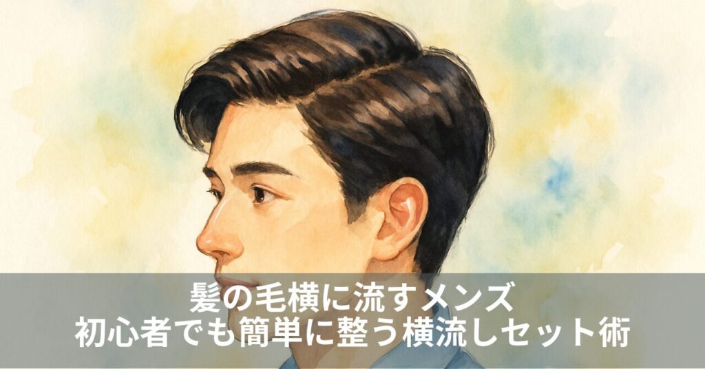 髪の毛横に流すメンズ｜初心者でも簡単に整う横流しセット術